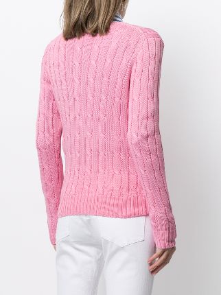 Pony logo cable-knit jumper展示图