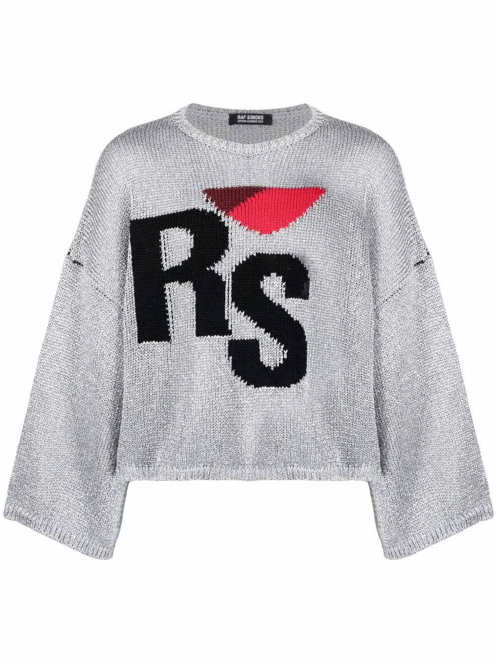 

Raf Simons suéter con logo en intarsia - Gris