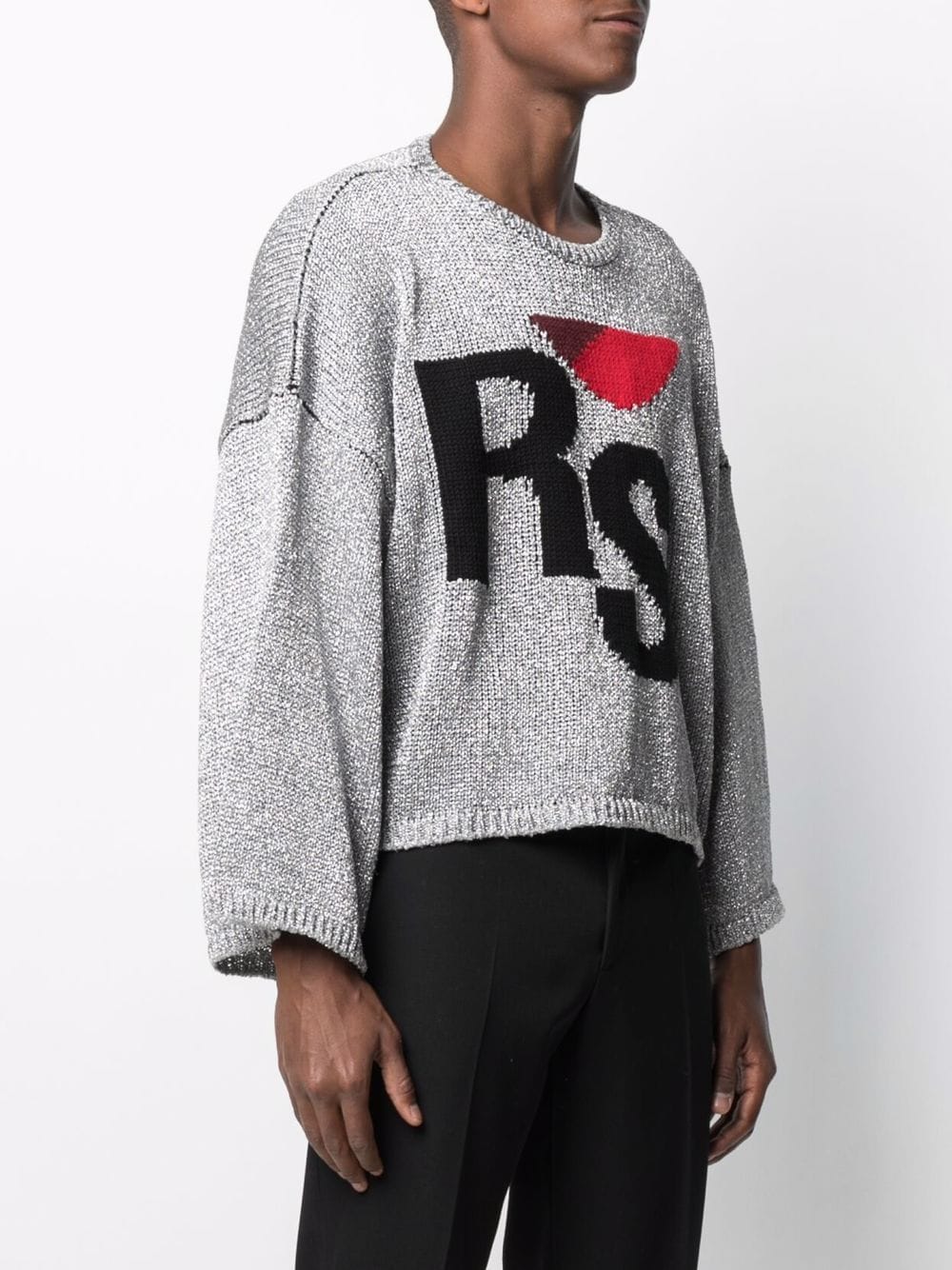 Raf Simons intarsia-logo Jumper - Farfetch