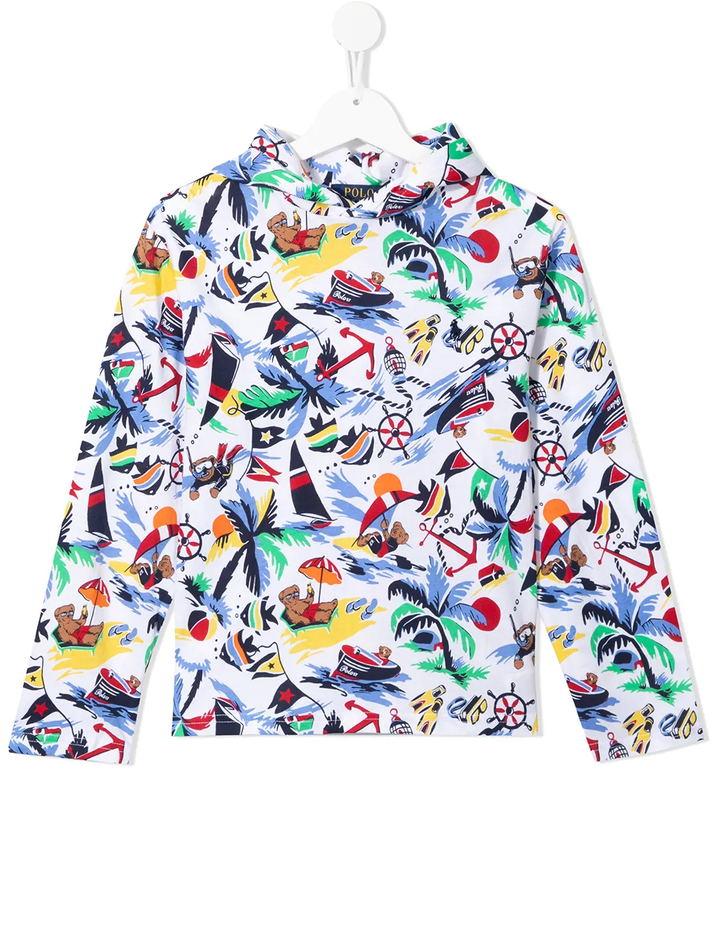 фото Ralph lauren kids худи с принтом polo bear
