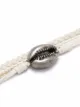 Saint Laurent shell logo-plaque braided bracelet
