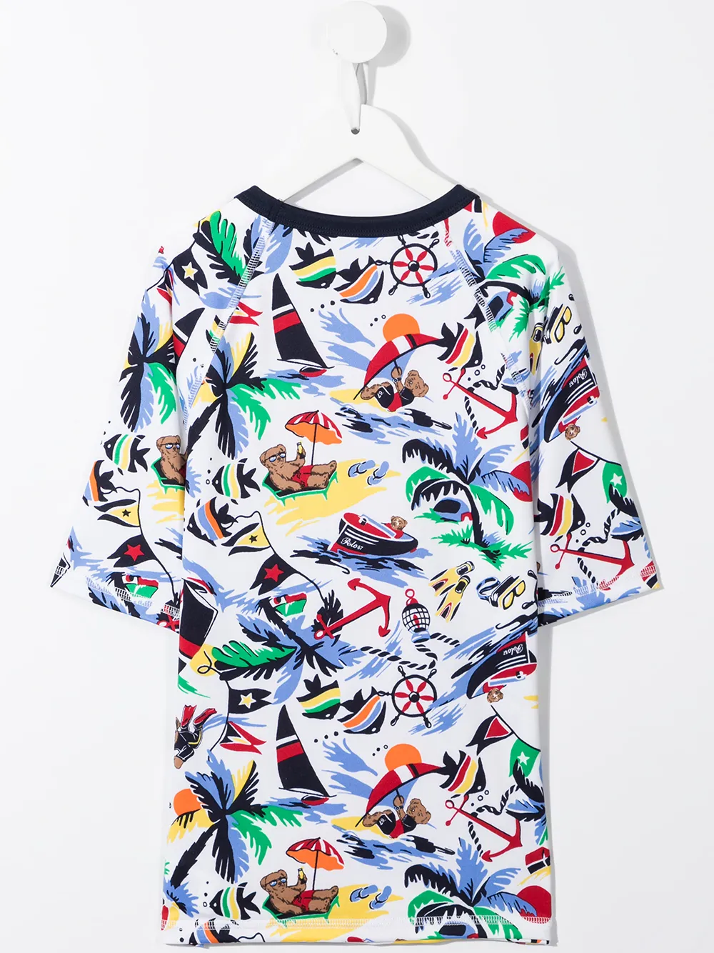 фото Ralph lauren kids футболка с принтом nautical bearwiian