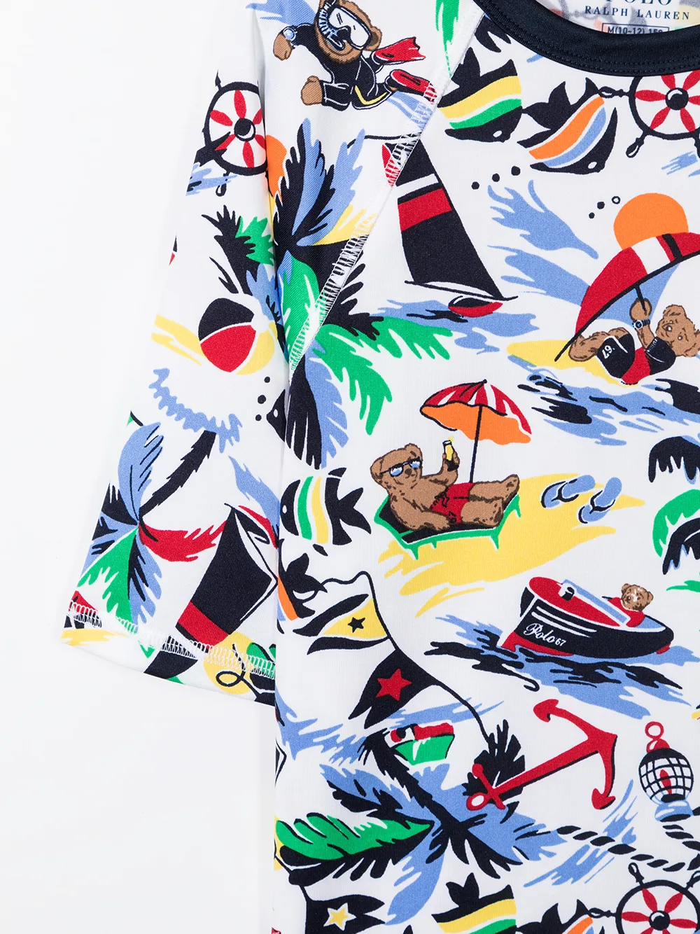 фото Ralph lauren kids футболка с принтом nautical bearwiian