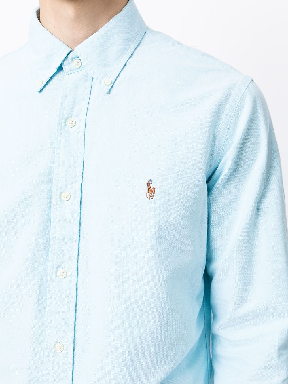Polo Ralph Lauren blue logo-embroidered shirt for men | 710829473001 at  