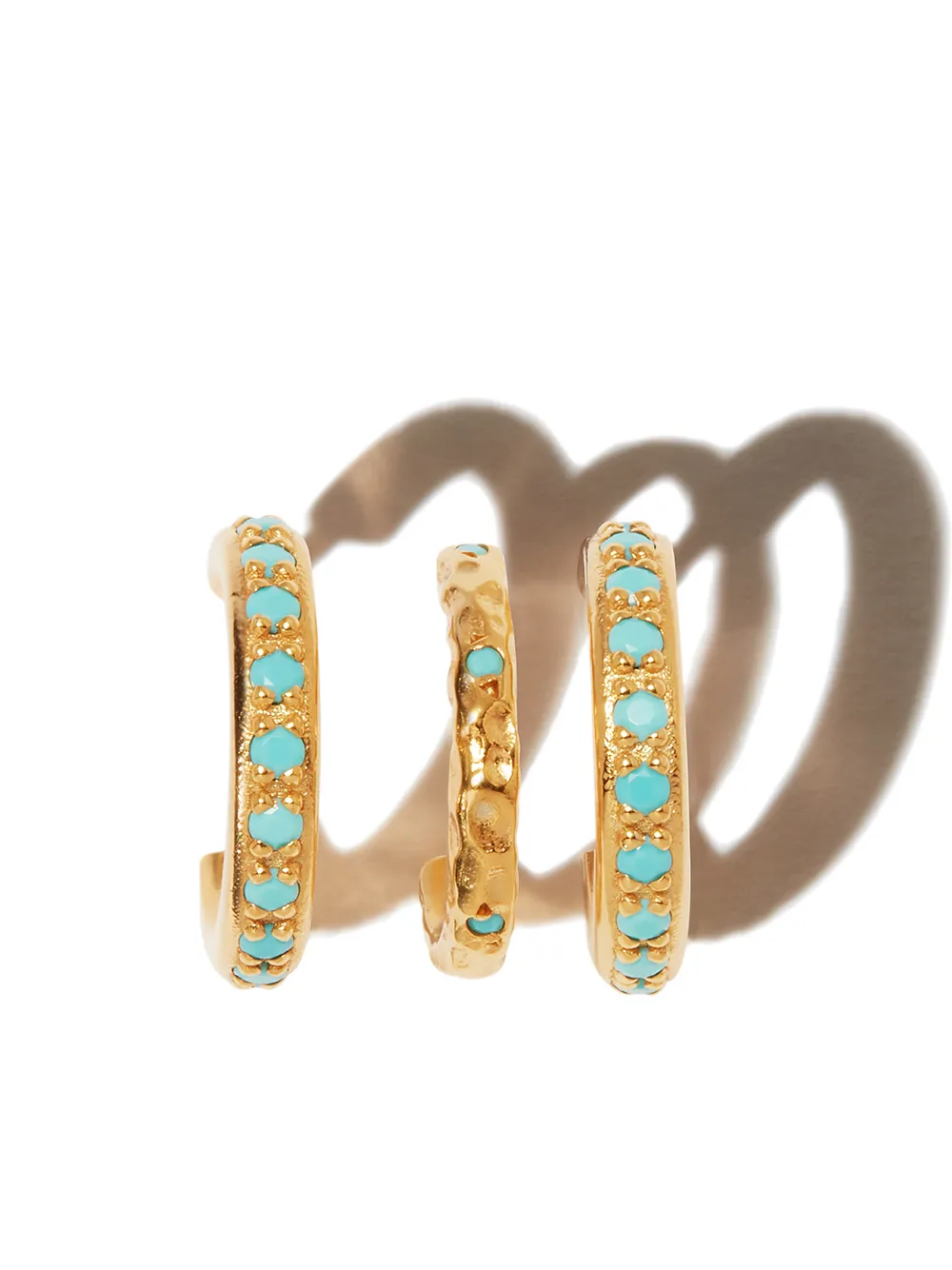 Hermina Athens комплект из трех серебряных серег Ammos Stardust