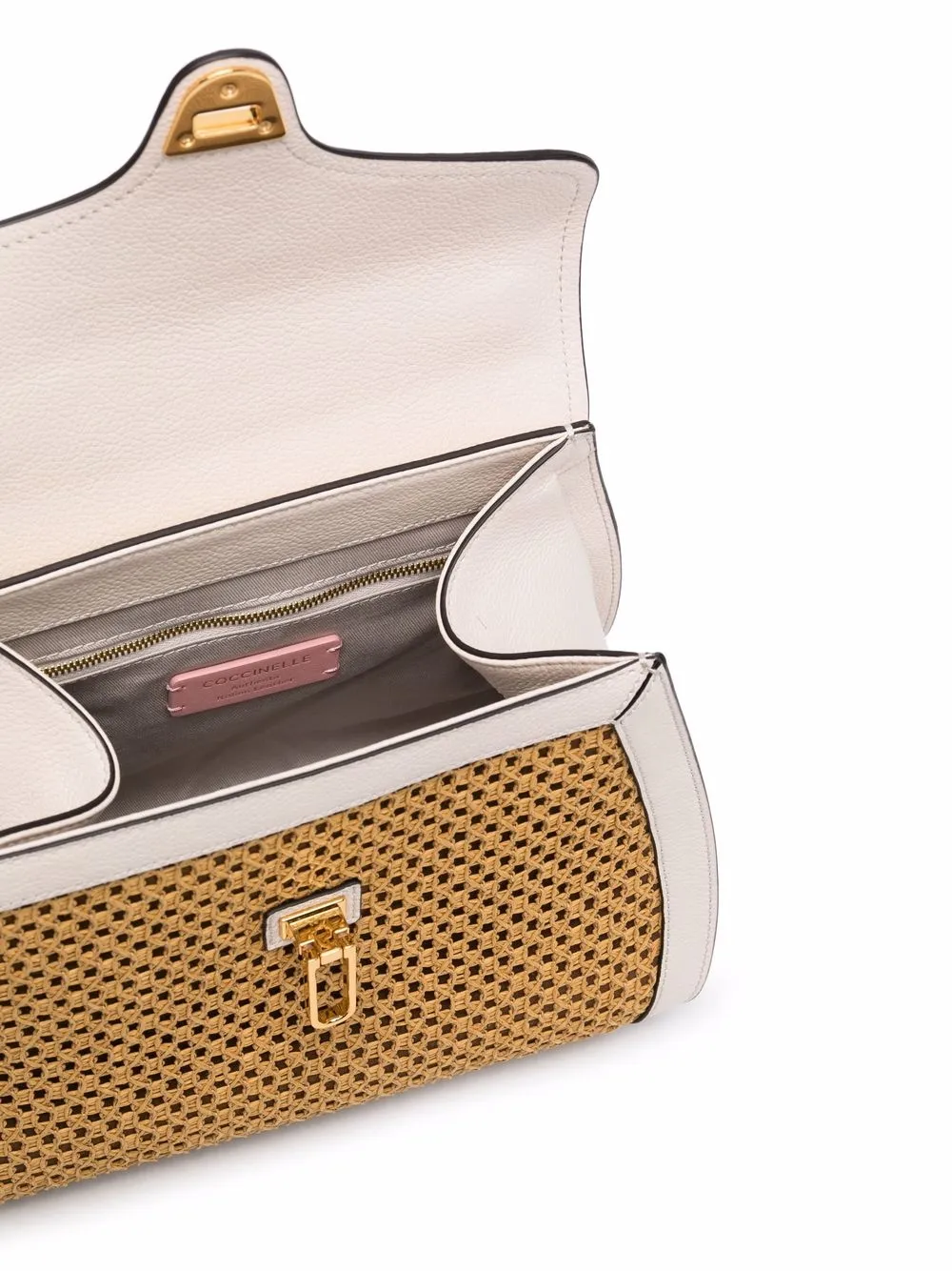 фото Coccinelle сумка-тоут marvin с плетеной вставкой