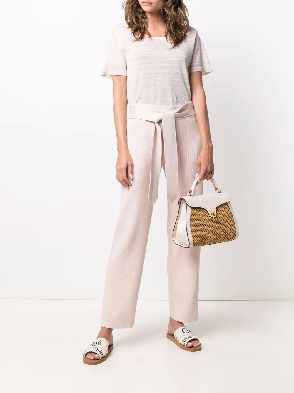 фото Coccinelle сумка-тоут marvin с плетеной вставкой