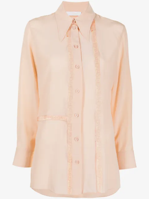 Chloé lace trim shirt