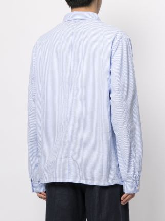 striped long-sleeve cotton shirt展示图