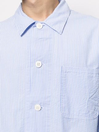 striped long-sleeve cotton shirt展示图