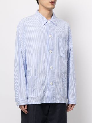 striped long-sleeve cotton shirt展示图