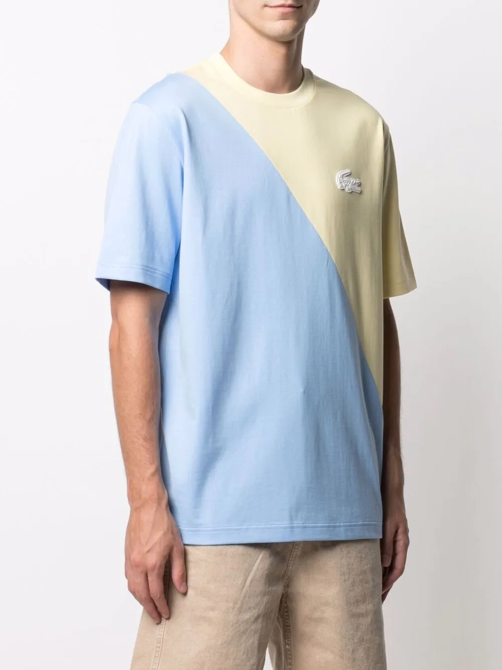 фото L&jr футболка в стиле колор-блок с логотипом