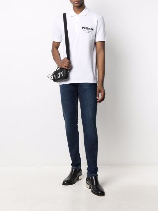 logo-embroidered skinny jeans展示图