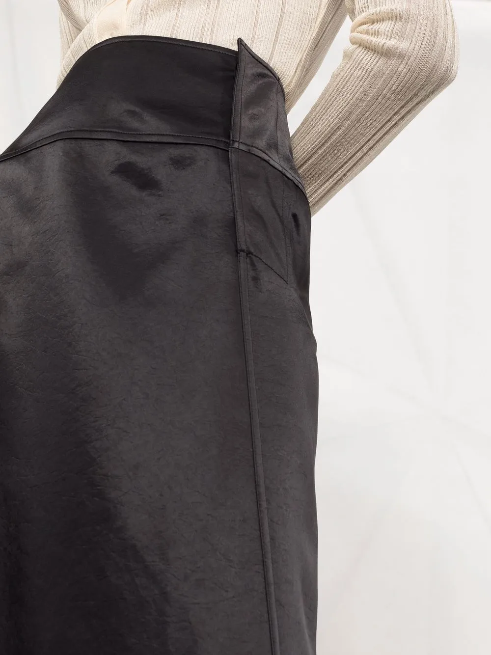 фото Jil sander атласная юбка с завышенной талией