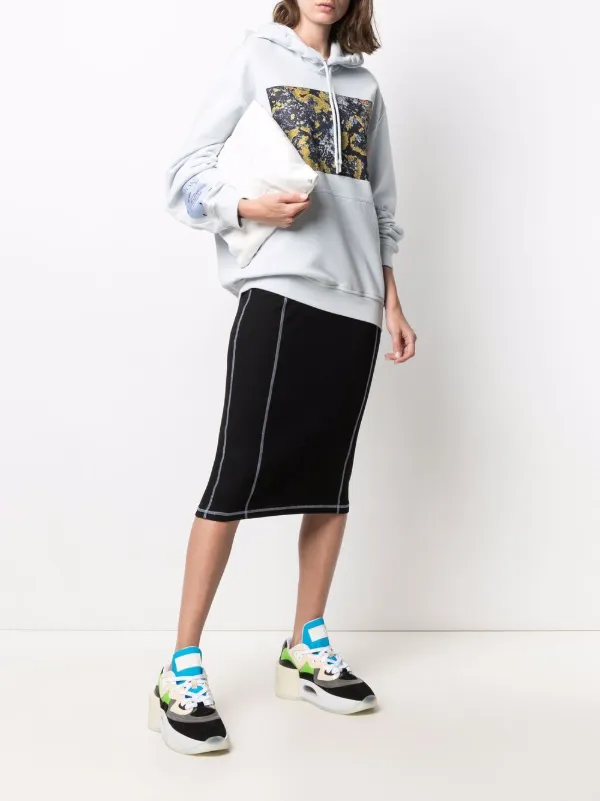 MCQ logo-patch Sleeve Hoodie | Blue | FARFETCH ZA