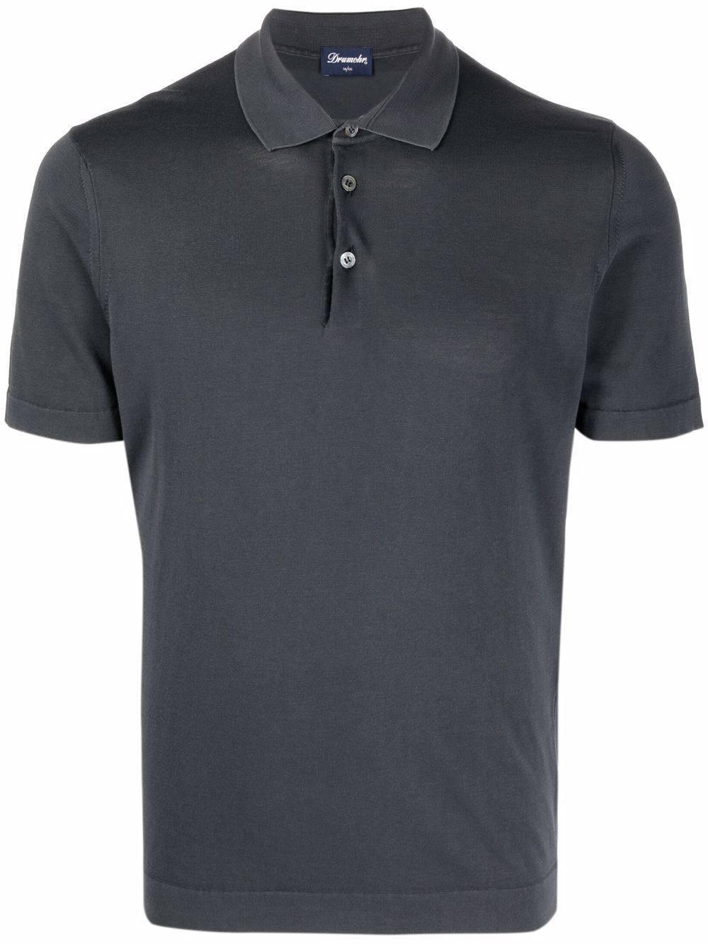 Drumohr Short Sleeve Polo Shirt In Grau