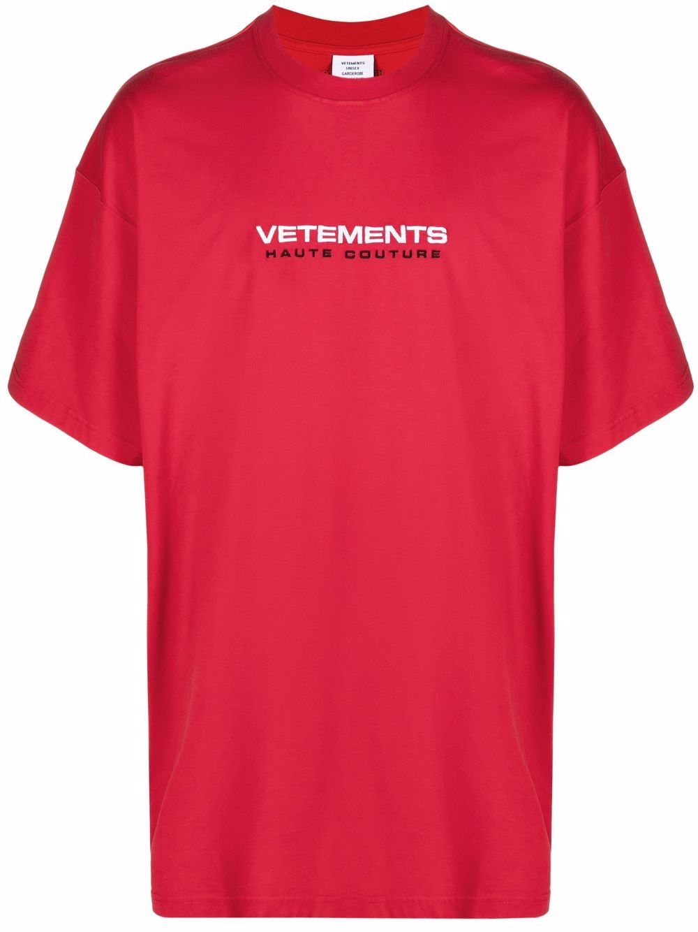 фото Vetements футболка с вышитым логотипом