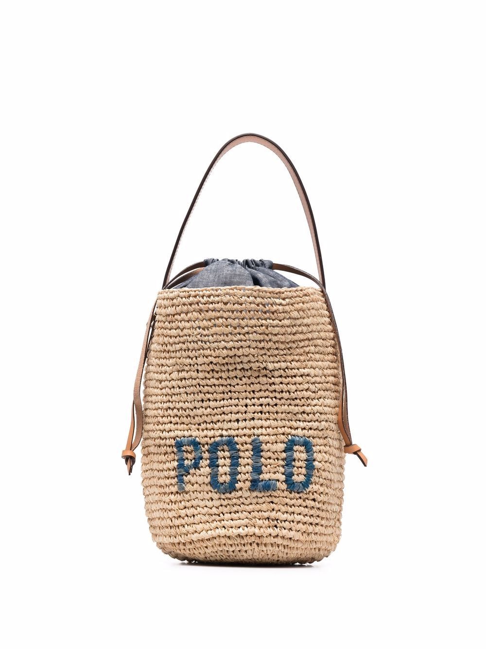 фото Polo ralph lauren плетеная сумка-ведро с логотипом
