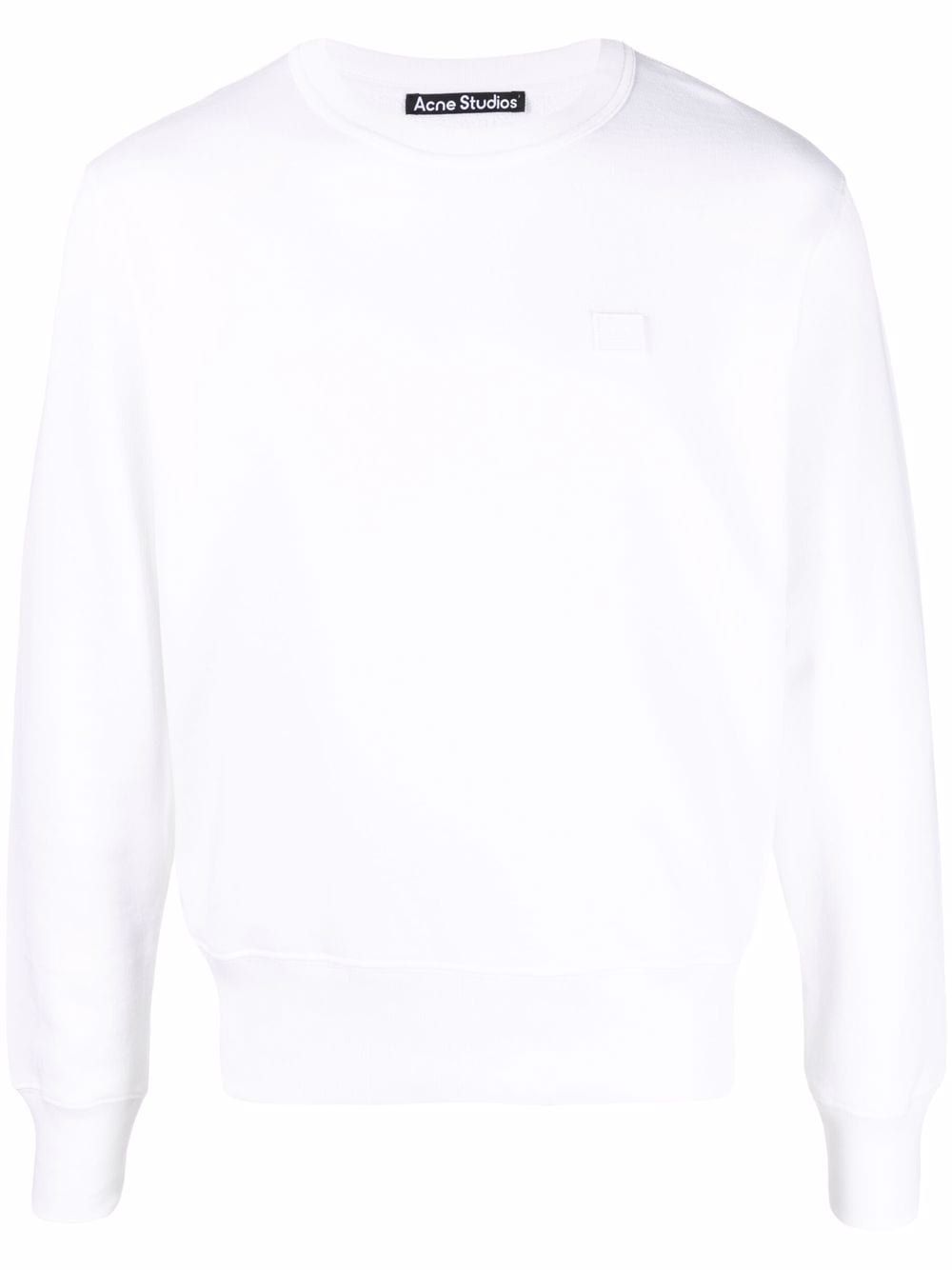 Acne Studios Long Sleeve Crew Neck T-shirt In White | ModeSens