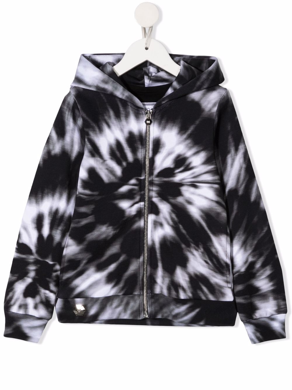 Image 1 of Philipp Plein Junior hoodie con motivo tie-dye