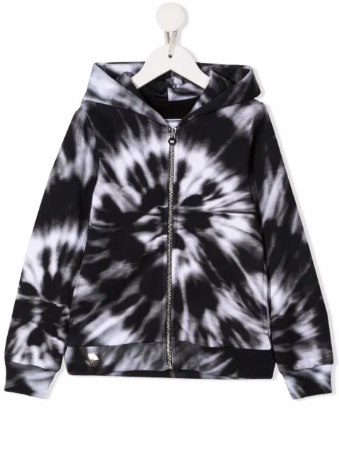 Philipp Plein Junior tie-dye cotton hoodie
