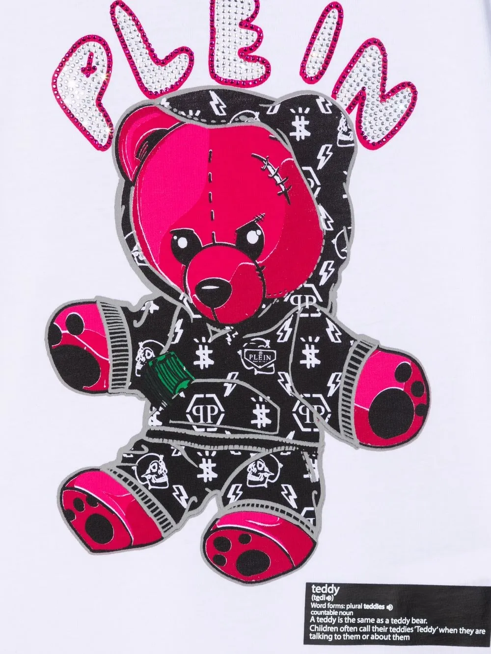 фото Philipp plein junior футболка с принтом teddy bear