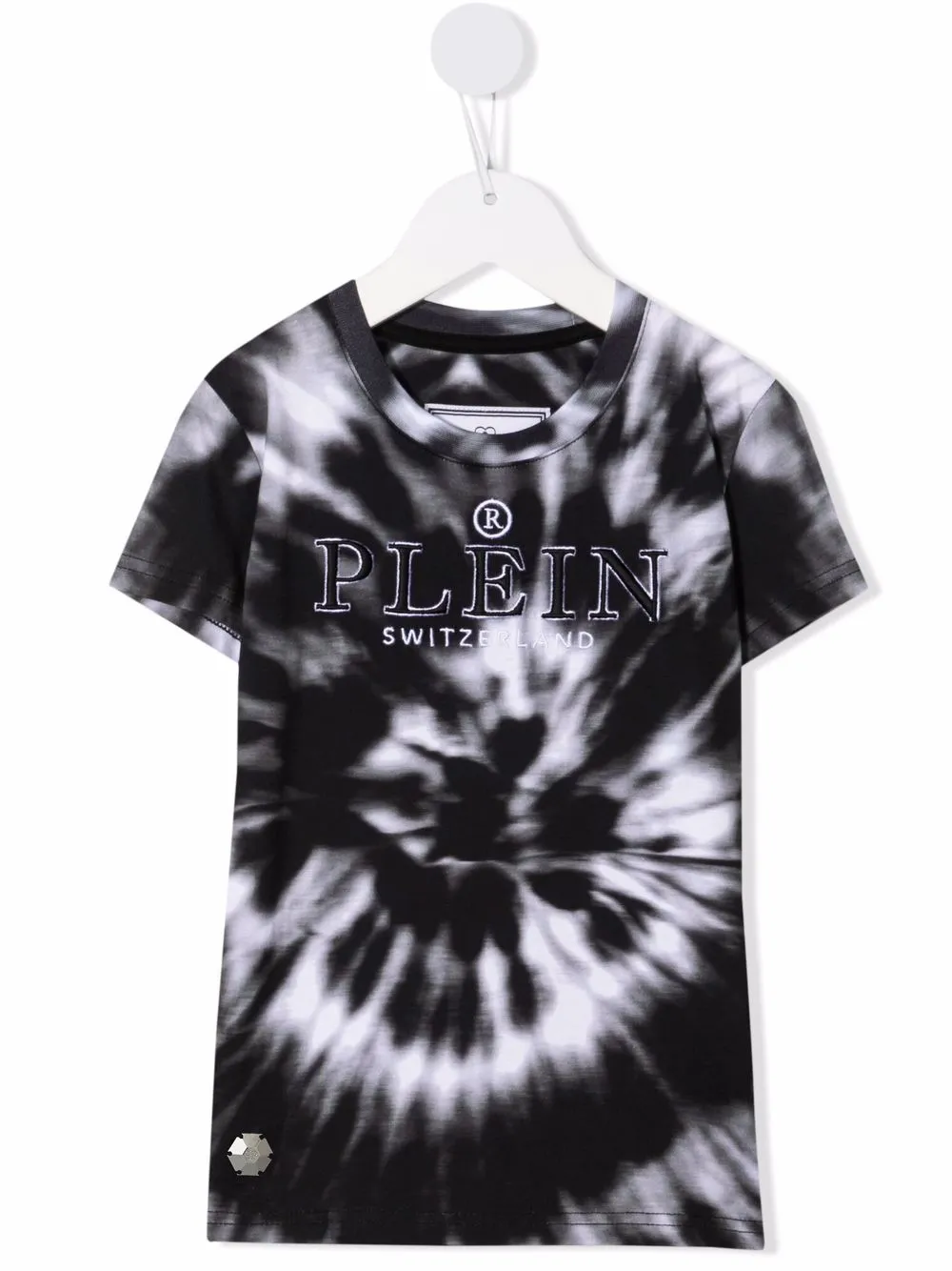 Philipp Plein Junior T-shirt con fantasia tie dye - Nero