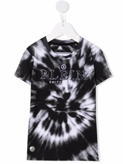 Philipp Plein Junior playera con estampado tie-dye