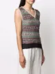 Chiara Bertani metallic stripe-knit vest