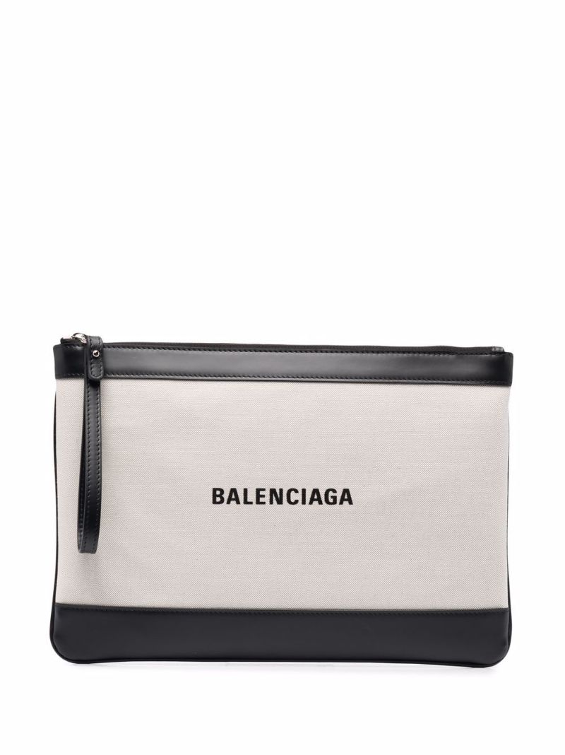 balenciaga canvas clutch