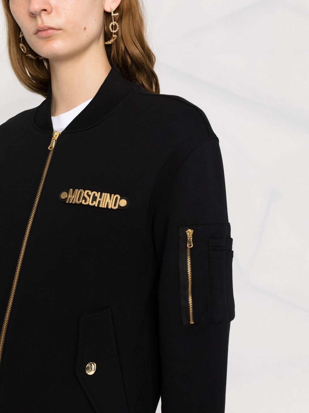 фото Moschino куртка на молнии с логотипом