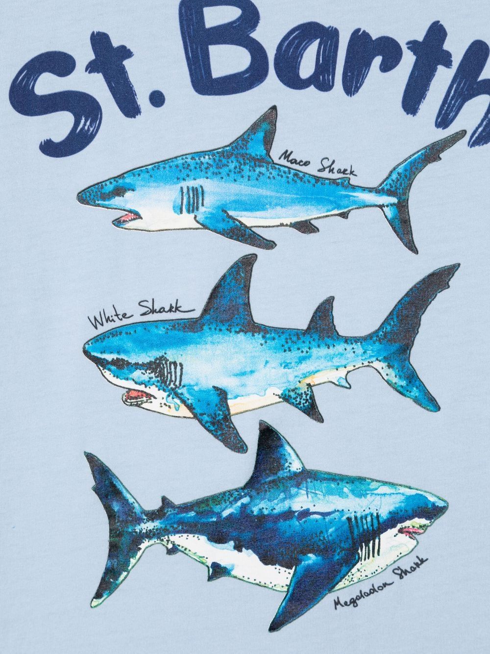 фото Mc2 saint barth kids shark-print cotton t-shirt