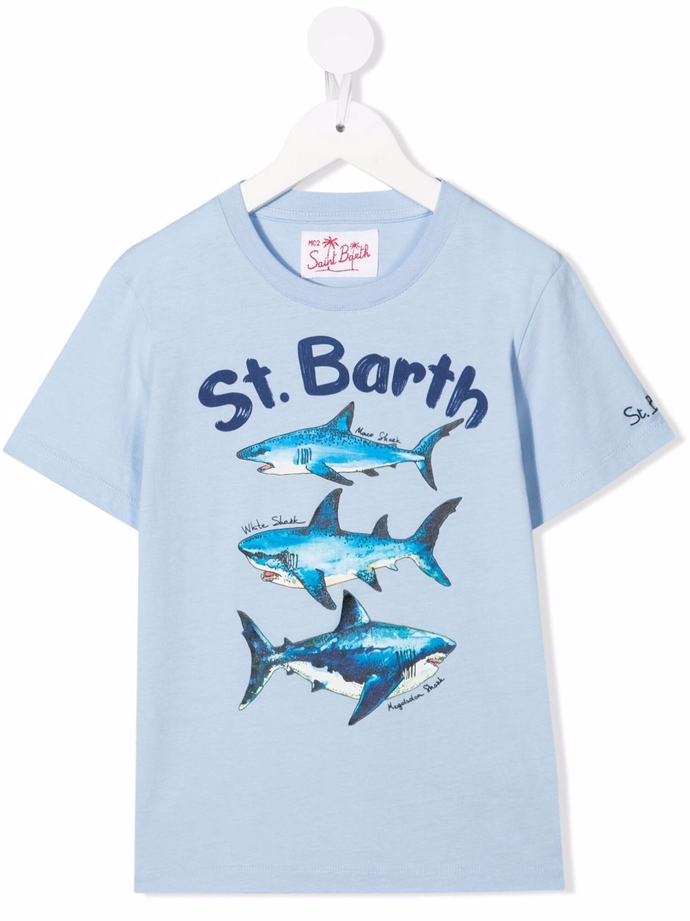 фото Mc2 saint barth kids shark-print cotton t-shirt