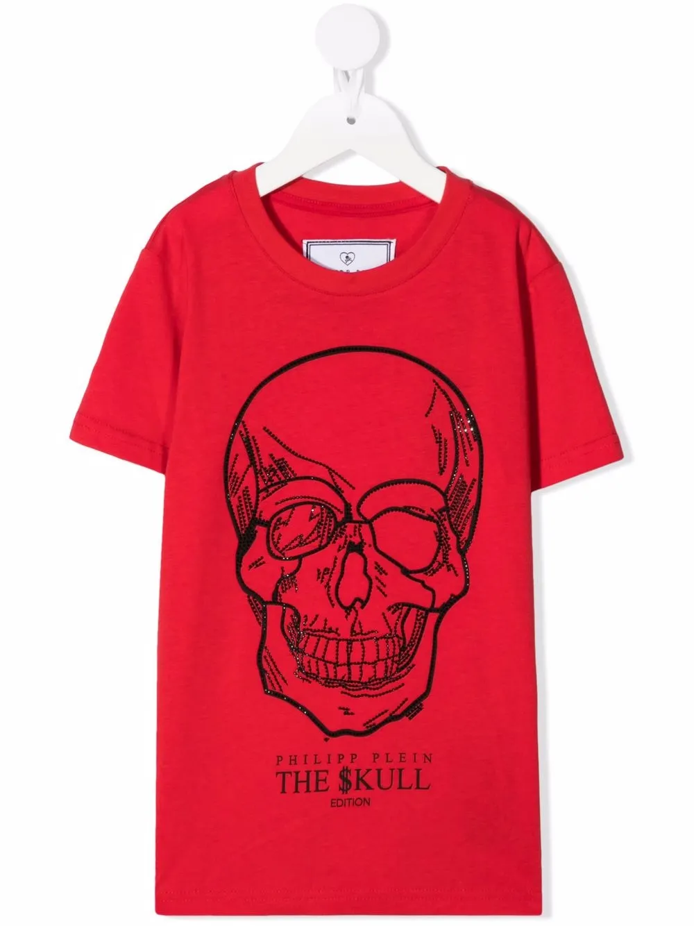 

Philipp Plein Junior skull-embellished T-shirt - Red