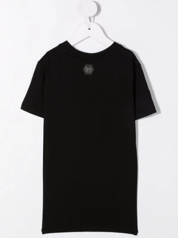 Skull logo-embroidered T-shirt for kids 