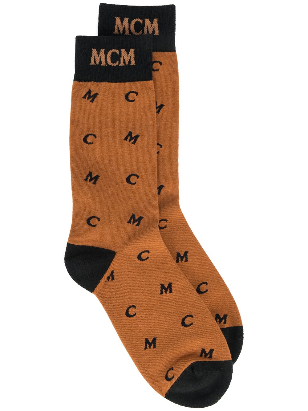 фото Mcm носки вязки интарсия с монограммой
