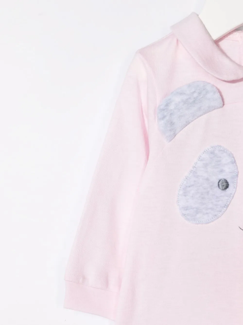 Il Gufo Panda Patch Cotton Pyjamas In 粉色