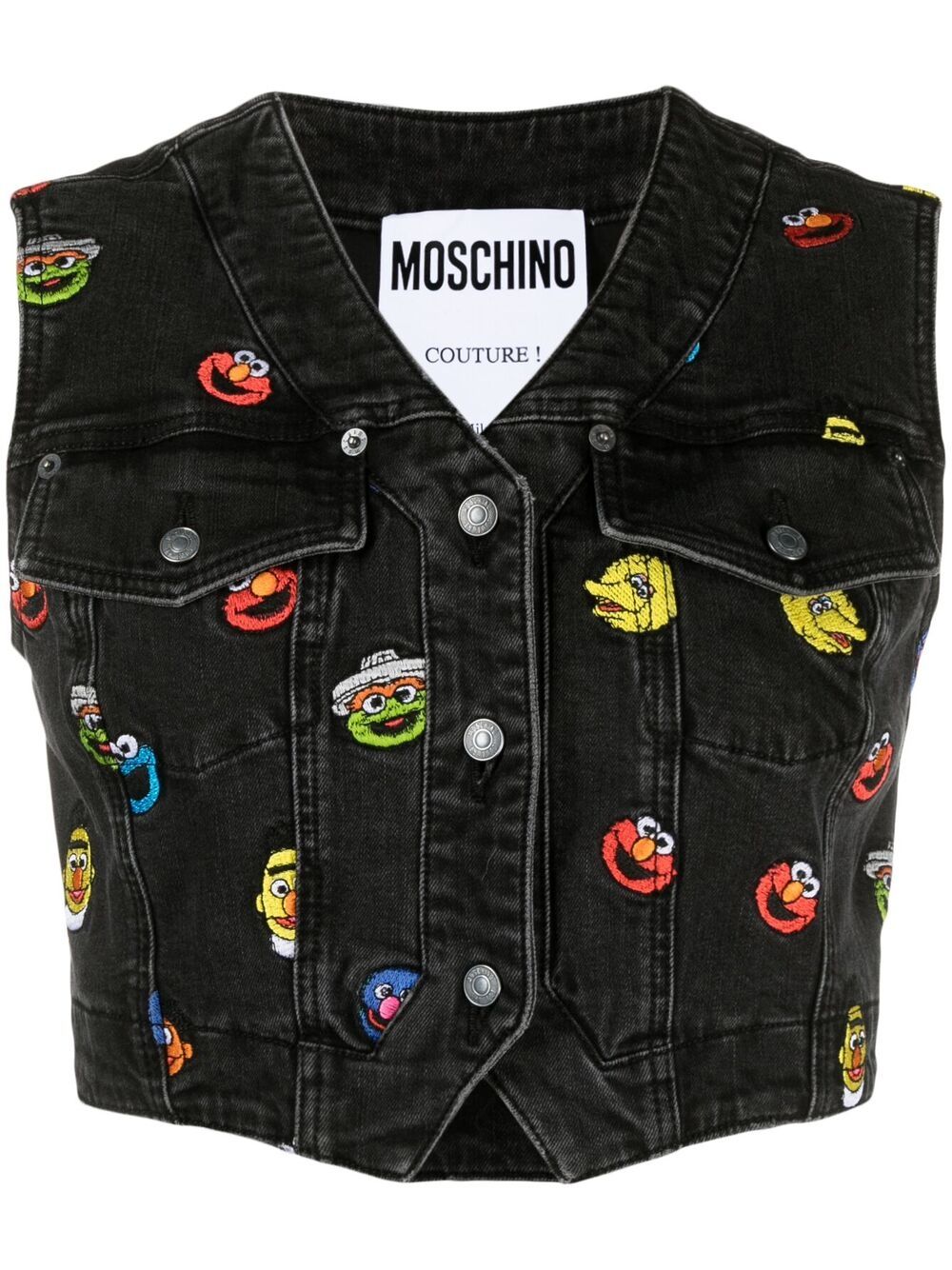 фото Moschino укороченный жилет sesame street©