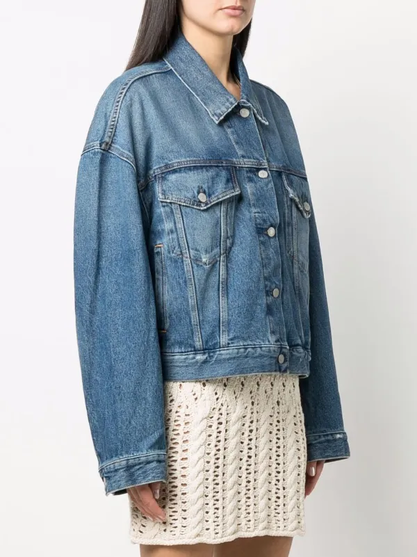 Acne Studios Cropped Denim Jacket - Farfetch