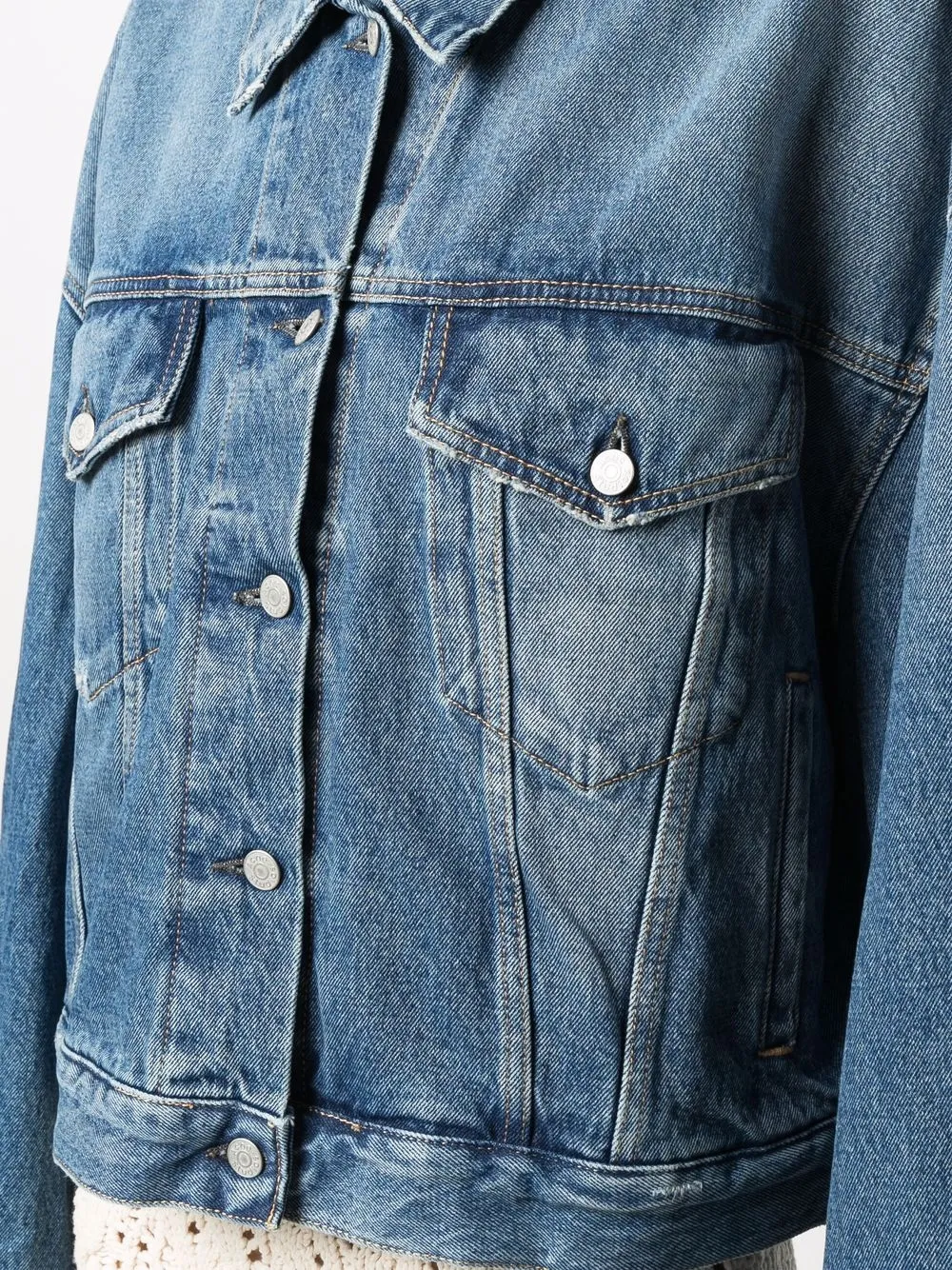 Acne Studios logo-patch Hooded Denim Jacket - Farfetch