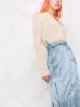 Acne Studios denim-print mid-length skirt