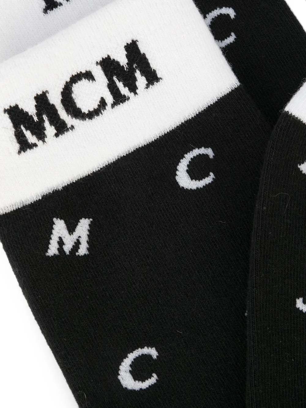 фото Mcm носки вязки интарсия с монограммой