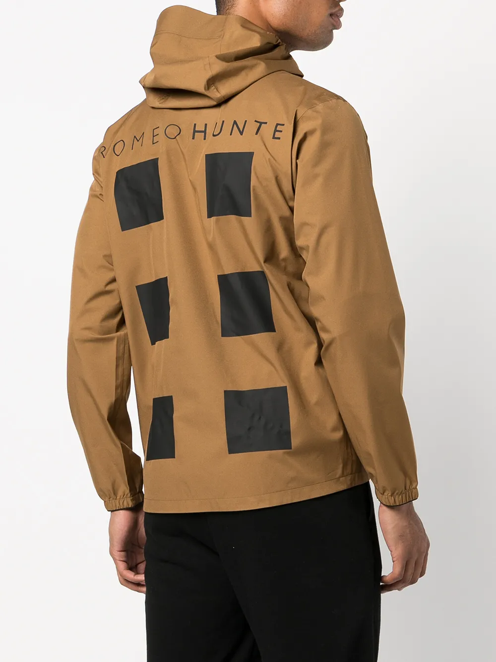 Romeo Hunte Logo-print Hooded Jacket In Brown