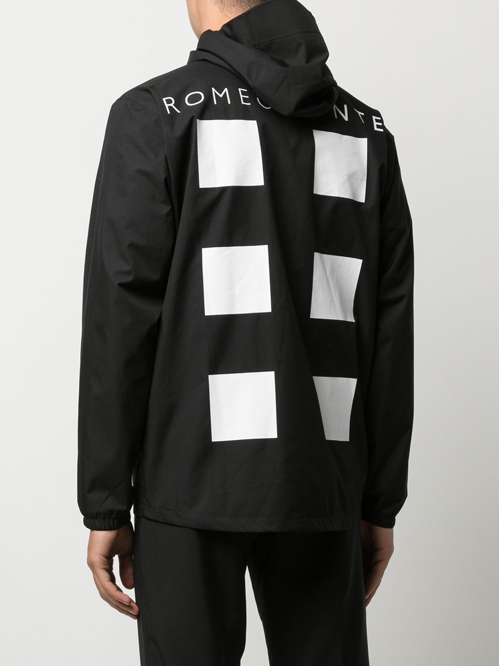 Shop Romeo Hunte Logo Print Zip-front Jacket In Black