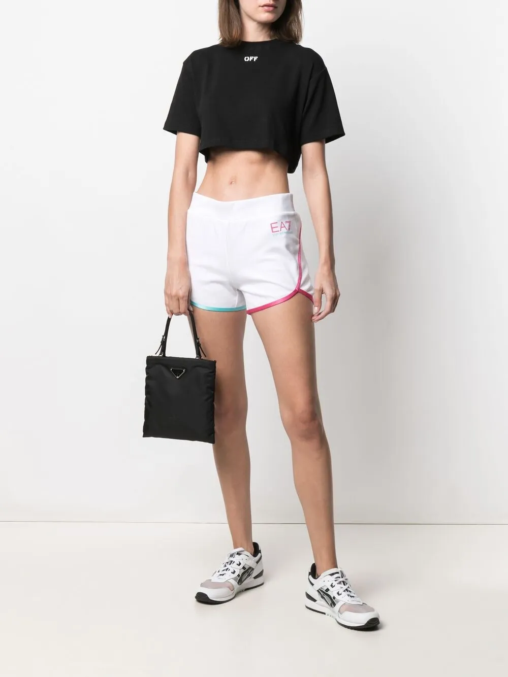 фото Ea7 emporio armani спортивные шорты с окантовкой