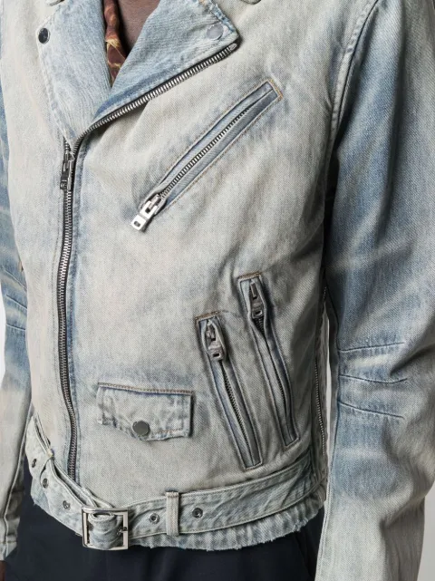 AMIRI zip-up denim biker jacket 
