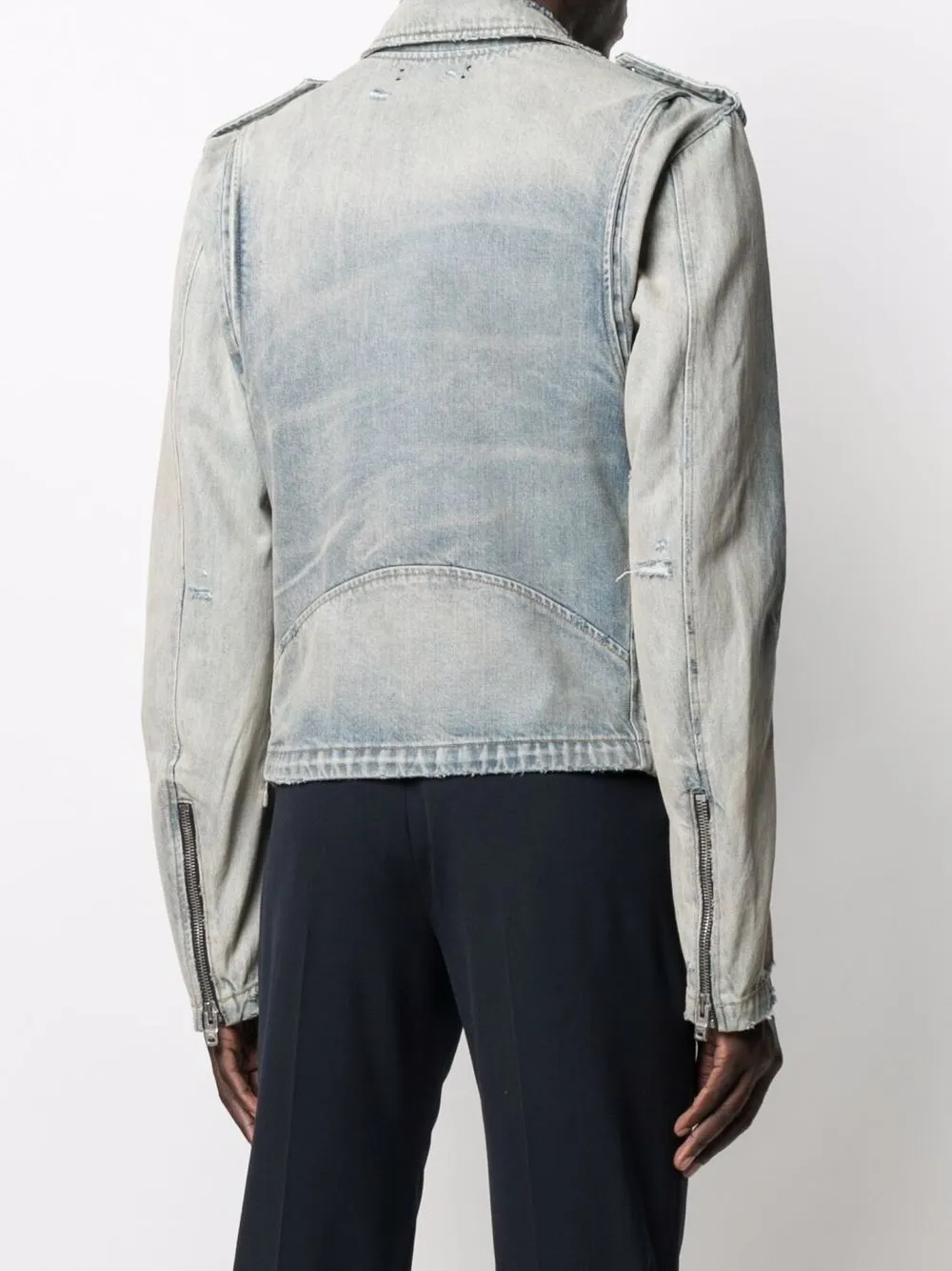 фото Amiri байкерская куртка из денима