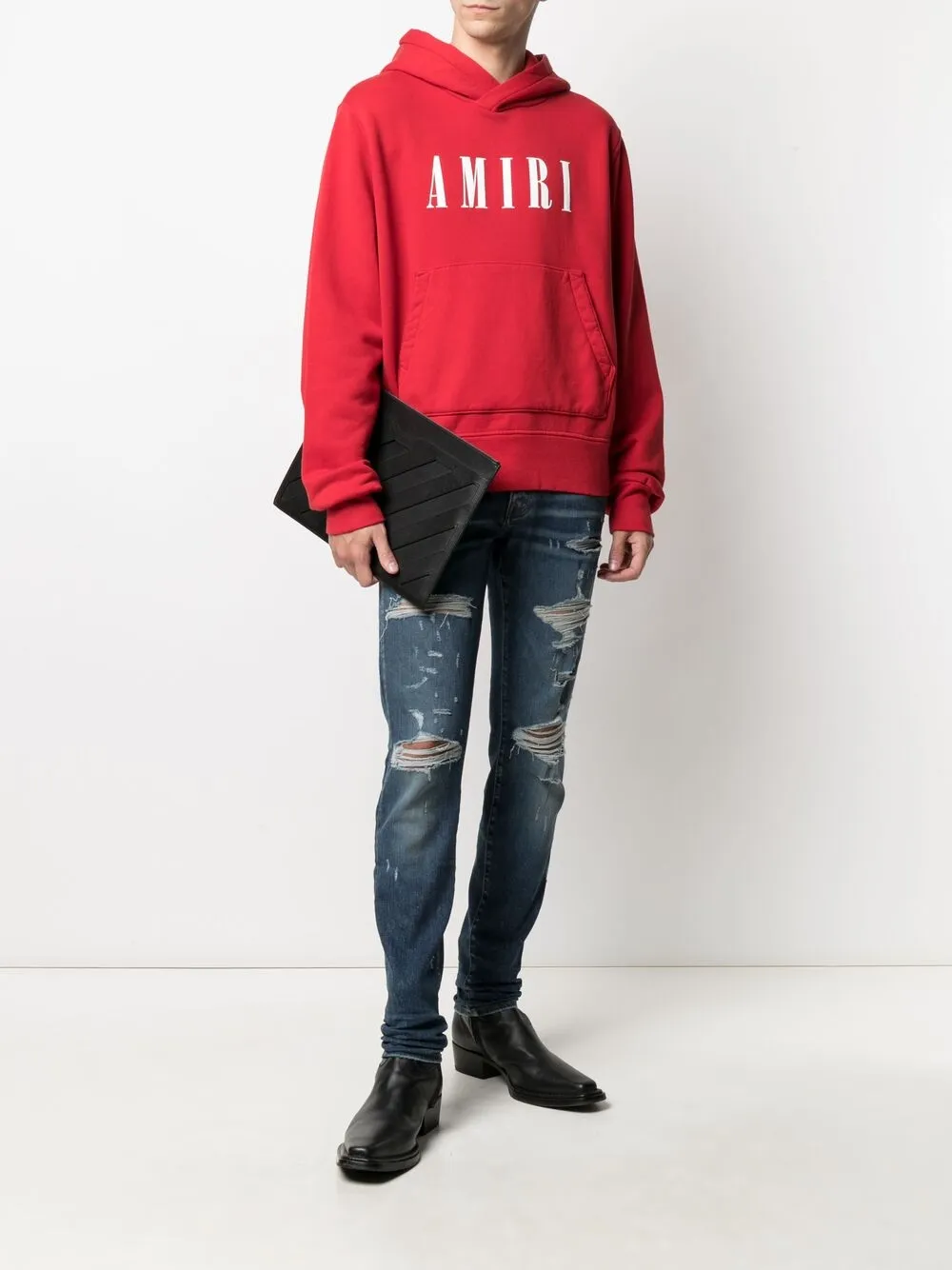 AMIRI Gerafelde jeans - Blauw