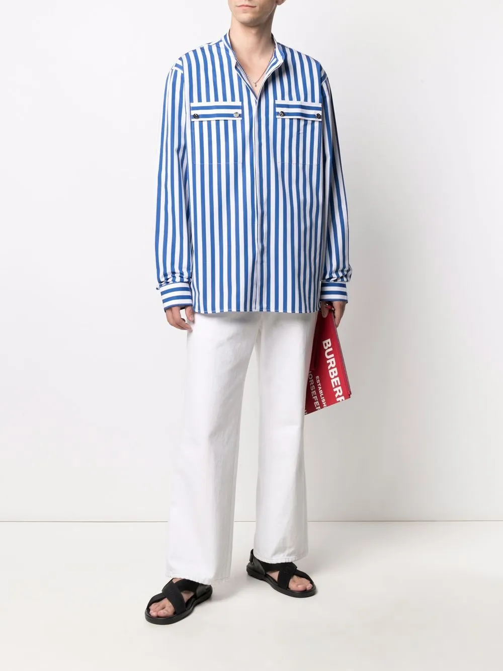 фото Balmain рубашка в полоску