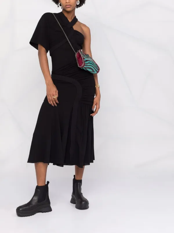 ★STELLA McCARTNEY直営店★長袖シングルスリーブ ミニドレス Stella McCartney ステラ・マッカートニー シングルスリーブ